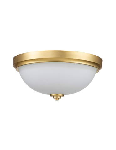 Elstead Lighting Plafon Malibu - 2 źródła światła - Szczotkowany mosiądz IP44 FE-MALIBU-F-BATH-BB - produkt 2