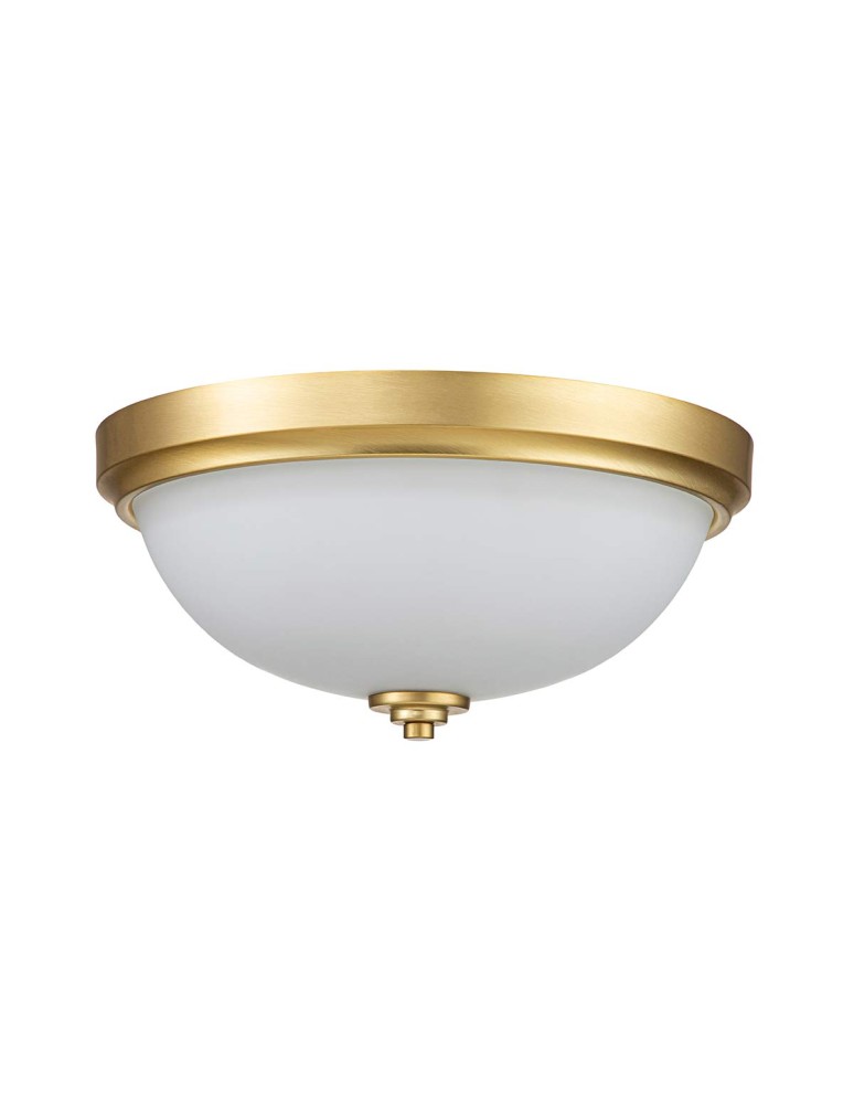 Elstead Lighting Plafon Malibu - 2 źródła światła - Szczotkowany mosiądz IP44 FE-MALIBU-F-BATH-BB Elstead Lighting Plafon Malibu - 2 źródła światła - Szczotkowany mosiądz IP44 FE-MALIBU-F-BATH-BB