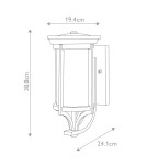 Elstead Lighting Mała latarnia naścienna Merrill - 1 źródło światła - Czarna IP44 FE-MERRILL1-S-BLK Elstead Lighting Mała latarnia naścienna Merrill - 1 źródło światła - Czarna IP44 FE-MERRILL1-S-BLK
