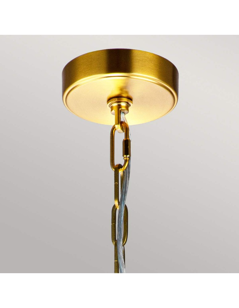 Elstead Lighting Duża lampa wisząca Nico - 1 źródło światła - Oksydowany mosiądz FE-NICO-P-L-BB Elstead Lighting Duża lampa wisząca Nico - 1 źródło światła - Oksydowany mosiądz FE-NICO-P-L-BB