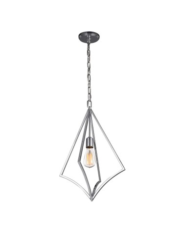 Elstead Lighting Średnia lampa wisząca Nico - 1 źródło światła - Polerowany chrom FE-NICO-P-M-CH