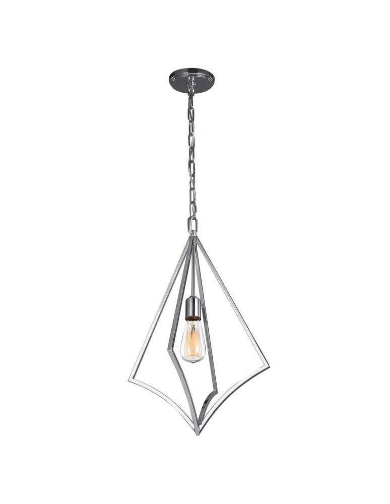 Elstead Lighting Średnia lampa wisząca Nico - 1 źródło światła - Polerowany chrom FE-NICO-P-M-CH