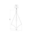 Lampy wiszące - Elstead Lighting Średnia lampa wisząca Nico - 1 źródło światła - Polerowany chrom FE-NICO-P-M-CH - product 2