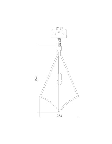 Elstead Lighting Średnia lampa wisząca Nico - 1 źródło światła - Polerowany chrom FE-NICO-P-M-CH - product 2