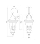 Kinkiety zewnętrzne - Elstead Lighting Duża latarnia naścienna Oakmont - 3 źródła światła IP44 FE-OAKMONT2-L - product 2