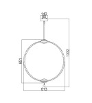 Lampy wiszące - Elstead Lighting Duża lampa wisząca LED Oberlin FE-OBERLIN-P-L - product 5