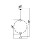 Lampy wiszące - Elstead Lighting Średnia lampa wisząca LED Oberlin FE-OBERLIN-P-M - product 4