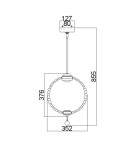 Lampy wiszące - Elstead Lighting Mała lampa wisząca LED Oberlin FE-OBERLIN-P-S - product 5