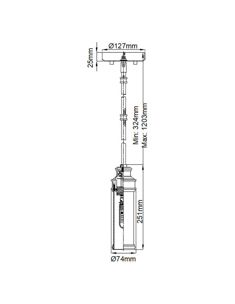 Elstead Lighting Mała lampa wisząca Payne - 1 źródło światła IP44 FE-PAYNE-MPBATH