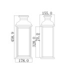 Kinkiety zewnętrzne - Elstead Lighting Średnia latarnia naścienna Pediment - 2 źródła światła IP44 FE-PEDIMENT-M - product 5