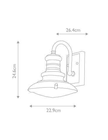 Elstead Lighting Mała latarnia naścienna Redding Station - 1 źródło światła - Postarzany brąz IP44 FE-REDDING2-S-PDB - produkt 2