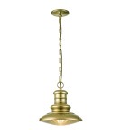 Lampy zewnętrzne wiszące - Elstead Lighting Średnia latarnia wisząca Redding Station - 1 źródło światła - Postarzany brąz IP44 FE-REDDING8-M-PDB - product 1
