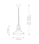 Lampy zewnętrzne wiszące - Elstead Lighting Średnia latarnia wisząca Redding Station - 1 źródło światła - Postarzany brąz IP44 FE-REDDING8-M-PDB - product 2