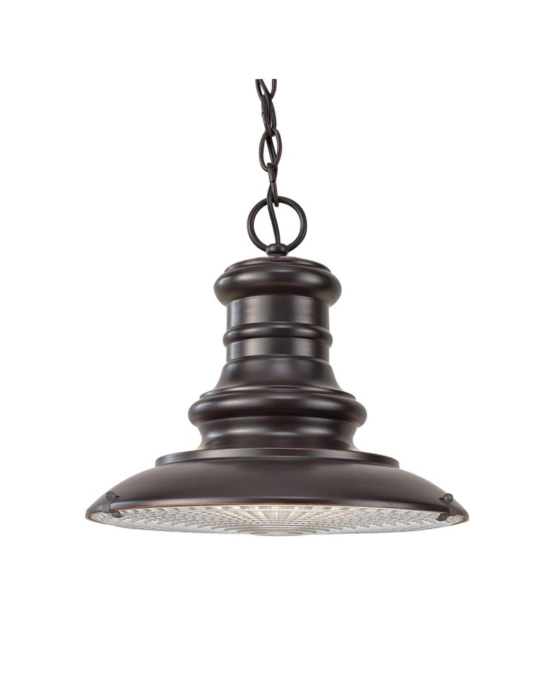 Elstead Lighting Średnia latarnia wisząca Redding Station - 1 źródło światła - Ciemnobrązowa IP44 FE-REDDING8-M-RB Elstead Lighting Średnia latarnia wisząca Redding Station - 1 źródło światła - Ciemnobrązowa IP44 FE-REDDING8-M-RB