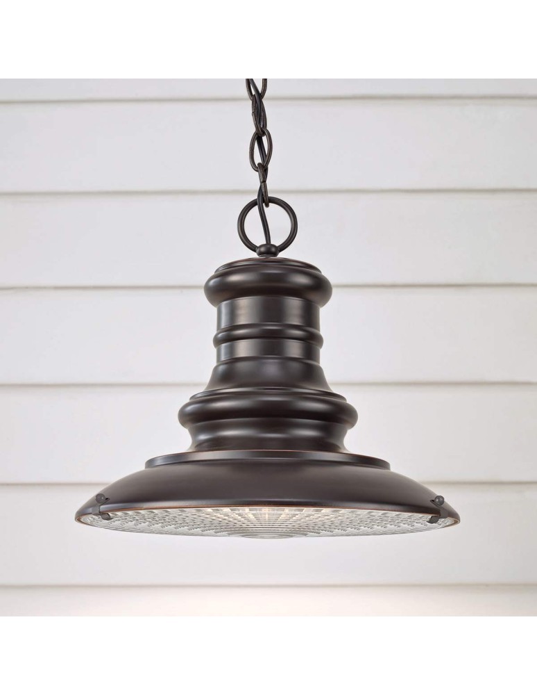 Elstead Lighting Średnia latarnia wisząca Redding Station - 1 źródło światła - Ciemnobrązowa IP44 FE-REDDING8-M-RB Elstead Lighting Średnia latarnia wisząca Redding Station - 1 źródło światła - Ciemnobrązowa IP44 FE-REDDING8-M-RB
