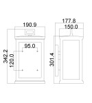 Elstead Lighting Średnia latarnia naścienna Roscoe - 1 źródło światła IP44 FE-ROSCOE-M Elstead Lighting Średnia latarnia naścienna Roscoe - 1 źródło światła IP44 FE-ROSCOE-M