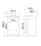 Kinkiety zewnętrzne - Elstead Lighting Mała latarnia naścienna Roscoe - 1 źródło światła IP44 FE-ROSCOE-S - product 5