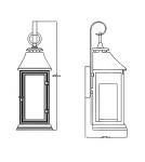 Elstead Lighting Duża latarnia naścienna Shepherd - 1 źródło światła IP44 FE-SHEPHERD-2L Elstead Lighting Duża latarnia naścienna Shepherd - 1 źródło światła IP44 FE-SHEPHERD-2L