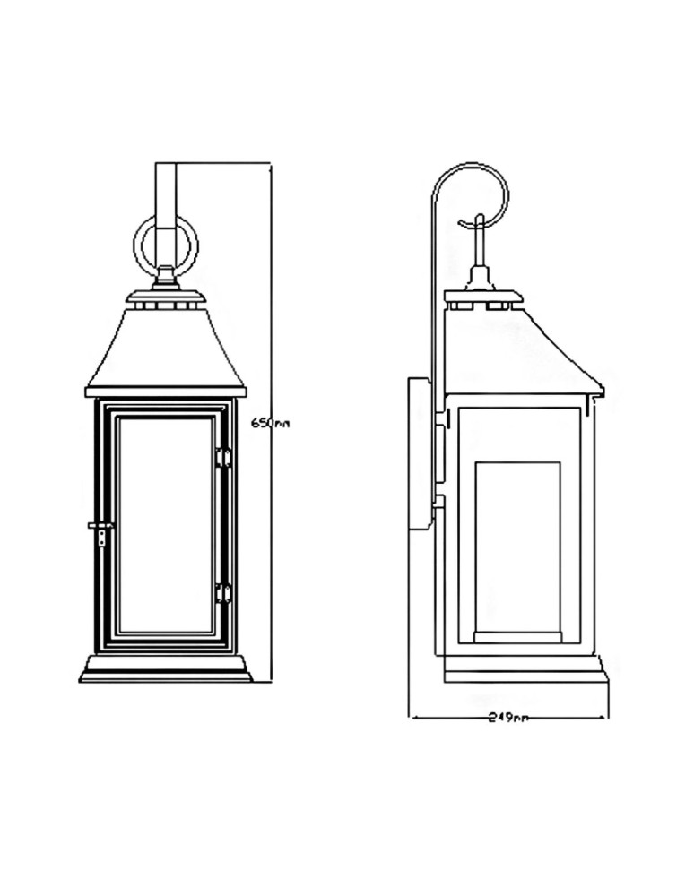 Elstead Lighting Duża latarnia naścienna Shepherd - 1 źródło światła IP44 FE-SHEPHERD-2L Elstead Lighting Duża latarnia naścienna Shepherd - 1 źródło światła IP44 FE-SHEPHERD-2L