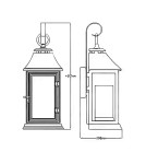 Kinkiety zewnętrzne - Elstead Lighting Średnia latarnia naścienna Shepherd - 1 źródło światła IP44 FE-SHEPHERD-2M - product 4