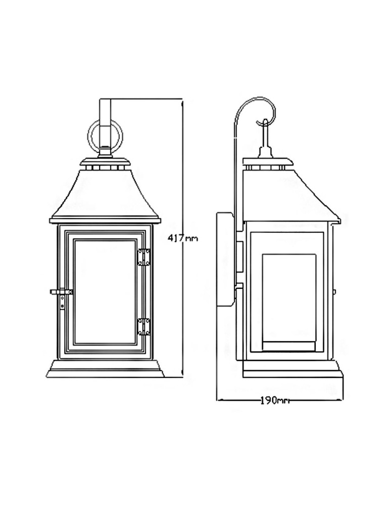 Elstead Lighting Mała latarnia naścienna Shepherd - 1 źródło światła IP44 FE-SHEPHERD-2S Elstead Lighting Mała latarnia naścienna Shepherd - 1 źródło światła IP44 FE-SHEPHERD-2S