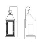 Kinkiety zewnętrzne - Elstead Lighting Bardzo duża latarnia naścienna Shepherd - 1 źródło światła IP44 FE-SHEPHERD-2XL - product 5