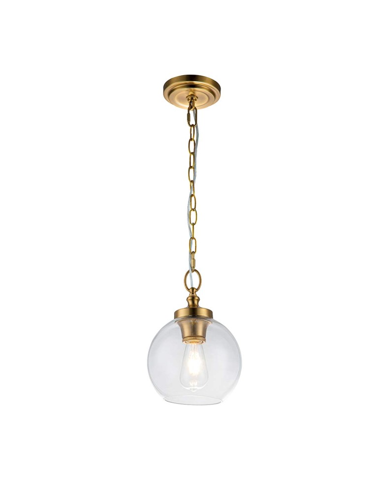 Elstead Lighting Lampa wisząca Tabby - 1 źródło światła - Oksydowany mosiądz FE-TABBY-P-S-BB Elstead Lighting Lampa wisząca Tabby - 1 źródło światła - Oksydowany mosiądz FE-TABBY-P-S-BB