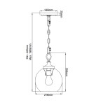 Elstead Lighting Lampa wisząca Tabby - 1 źródło światła - Oksydowany mosiądz FE-TABBY-P-S-BB Elstead Lighting Lampa wisząca Tabby - 1 źródło światła - Oksydowany mosiądz FE-TABBY-P-S-BB