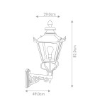 Kinkiety zewnętrzne - Elstead Lighting Latarnia naścienna Grampian - 1 źródło światła IP44 GB1-BLACK - product 4