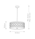 Elstead Lighting Duża lampa wisząca Arabella - 3 źródła światła GN-ARABELLA-P-L Elstead Lighting Duża lampa wisząca Arabella - 3 źródła światła GN-ARABELLA-P-L