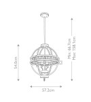 Elstead Lighting Lampa wisząca Lemuria - 3 źródła światła GN-LEMURIA-3P-A Elstead Lighting Lampa wisząca Lemuria - 3 źródła światła GN-LEMURIA-3P-A