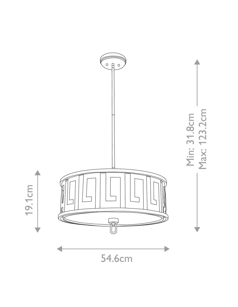 Lampy wiszące - Elstead Lighting Duża lampa wisząca Lemuria - 3 źródła światła GN-LEMURIA-P-L - product kolory-swiatla.pl 7