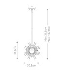 Elstead Lighting Lampa wisząca Sun King - 1 źródło światła GN-SUN-KING-P-G Elstead Lighting Lampa wisząca Sun King - 1 źródło światła GN-SUN-KING-P-G