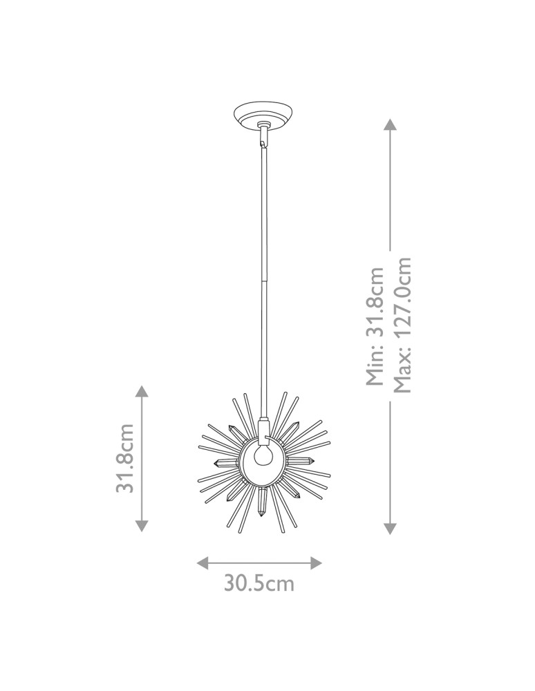 Elstead Lighting Lampa wisząca Sun King - 1 źródło światła GN-SUN-KING-P-G Elstead Lighting Lampa wisząca Sun King - 1 źródło światła GN-SUN-KING-P-G