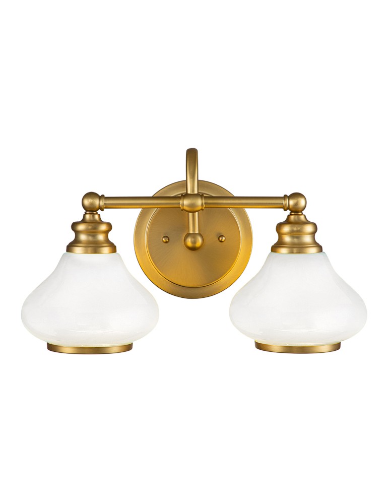 Elstead Lighting Kinkiet Ainsley - 2 źródła światła - Szczotkowany mosiądz IP44 HK-AINSLEY2-BATH-BB
