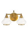 Elstead Lighting Kinkiet Ainsley - 2 źródła światła - Szczotkowany mosiądz IP44 HK-AINSLEY2-BATH-BB