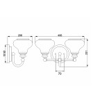 Kinkiety łazienkowe - Elstead Lighting Kinkiet Ainsley - 2 źródła światła - Szczotkowany mosiądz IP44 HK-AINSLEY2-BATH-BB - product 6