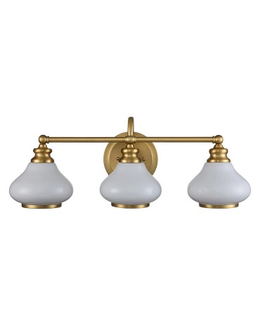 Elstead Lighting Kinkiet Ainsley - 3 źródła światła - Szczotkowany mosiądz IP44 HK-AINSLEY3-BATH-BB - produkt 2