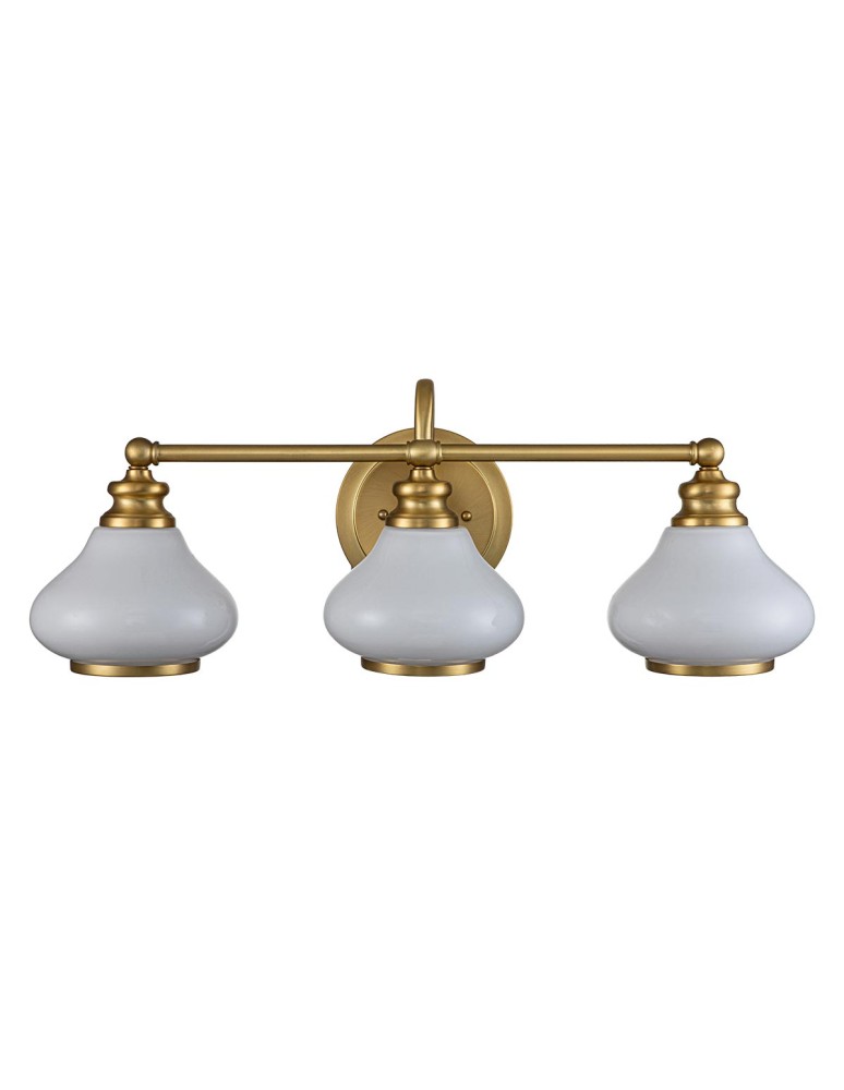 Elstead Lighting Kinkiet Ainsley - 3 źródła światła - Szczotkowany mosiądz IP44 HK-AINSLEY3-BATH-BB Elstead Lighting Kinkiet Ainsley - 3 źródła światła - Szczotkowany mosiądz IP44 HK-AINSLEY3-BATH-BB