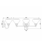 Elstead Lighting Kinkiet Ainsley - 3 źródła światła - Szczotkowany mosiądz IP44 HK-AINSLEY3-BATH-BB Elstead Lighting Kinkiet Ainsley - 3 źródła światła - Szczotkowany mosiądz IP44 HK-AINSLEY3-BATH-BB