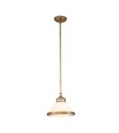 Elstead Lighting Mała lampa wisząca Amelia - 1 źródło światła - Stary mosiądz HK-AMELIA-P-S-HB Elstead Lighting Mała lampa wisząca Amelia - 1 źródło światła - Stary mosiądz HK-AMELIA-P-S-HB