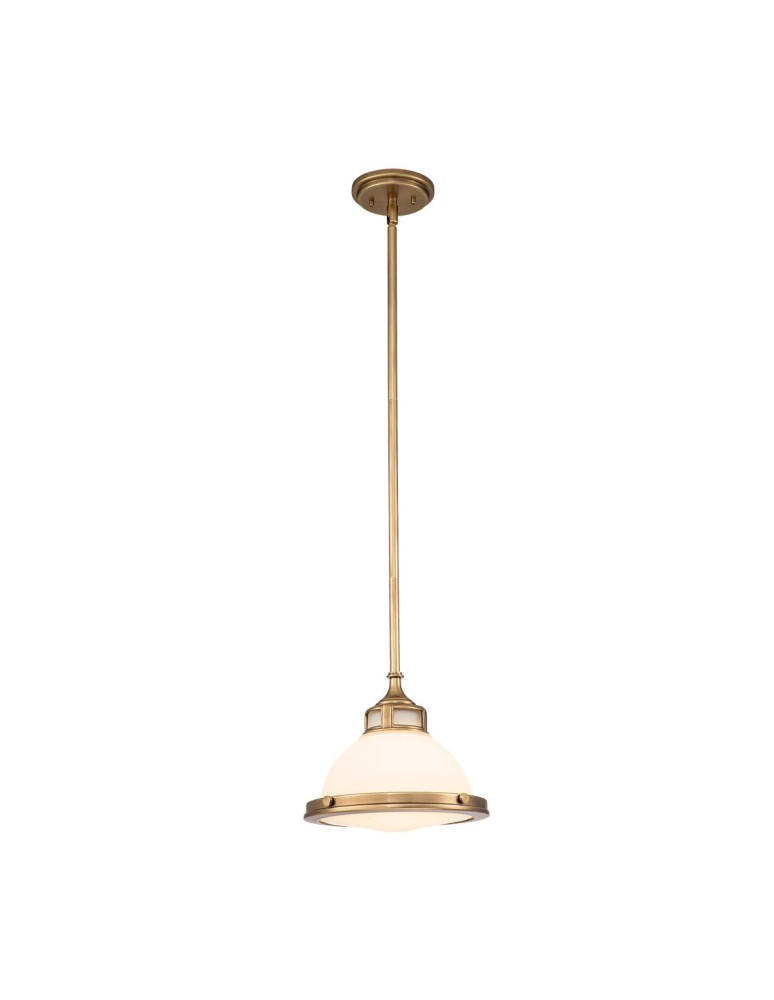 Elstead Lighting Mała lampa wisząca Amelia - 1 źródło światła - Stary mosiądz HK-AMELIA-P-S-HB Elstead Lighting Mała lampa wisząca Amelia - 1 źródło światła - Stary mosiądz HK-AMELIA-P-S-HB