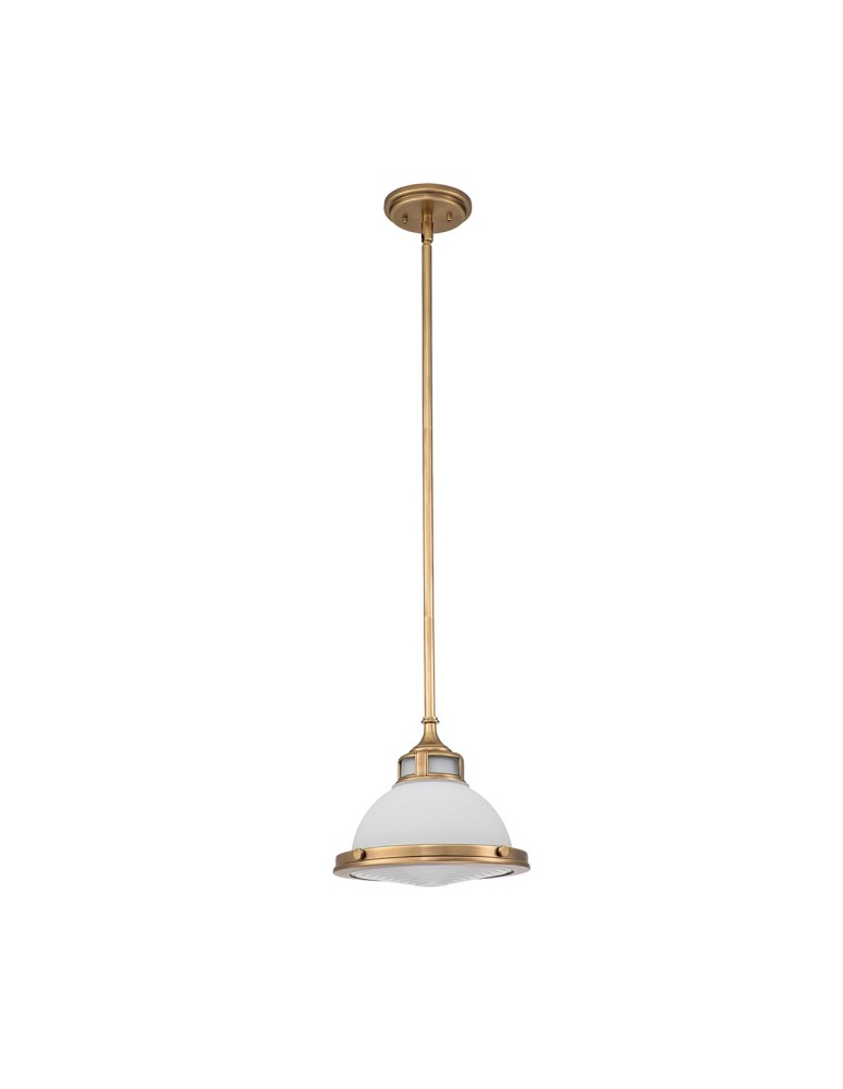 Elstead Lighting Mała lampa wisząca Amelia - 1 źródło światła - Stary mosiądz HK-AMELIA-P-S-HB Elstead Lighting Mała lampa wisząca Amelia - 1 źródło światła - Stary mosiądz HK-AMELIA-P-S-HB