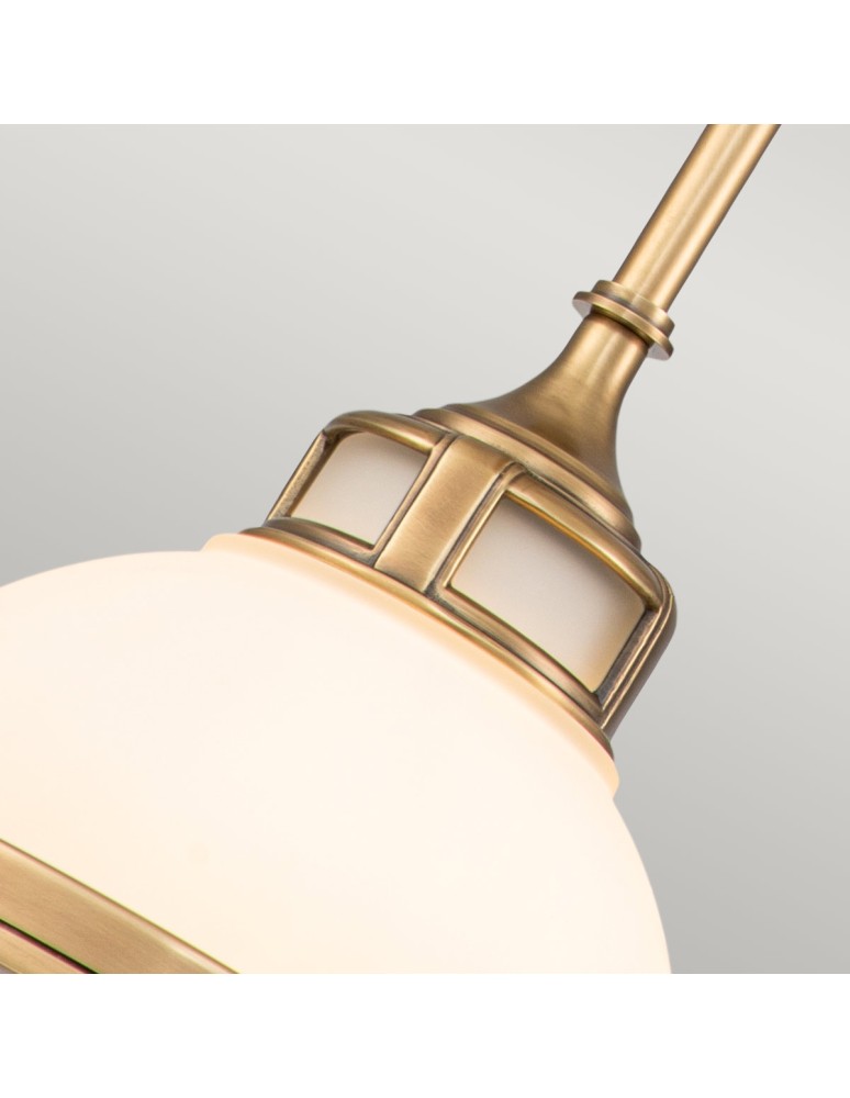 Elstead Lighting Mała lampa wisząca Amelia - 1 źródło światła - Stary mosiądz HK-AMELIA-P-S-HB Elstead Lighting Mała lampa wisząca Amelia - 1 źródło światła - Stary mosiądz HK-AMELIA-P-S-HB