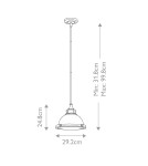 Elstead Lighting Mała lampa wisząca Amelia - 1 źródło światła - Stary mosiądz HK-AMELIA-P-S-HB Elstead Lighting Mała lampa wisząca Amelia - 1 źródło światła - Stary mosiądz HK-AMELIA-P-S-HB