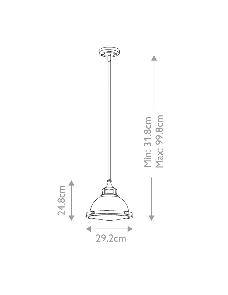 Elstead Lighting Mała lampa wisząca Amelia - 1 źródło światła - Stary mosiądz HK-AMELIA-P-S-HB Elstead Lighting Mała lampa wisząca Amelia - 1 źródło światła - Stary mosiądz HK-AMELIA-P-S-HB