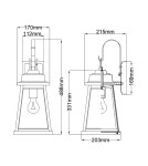 Elstead Lighting Średnia latarnia naścienna Bainbridge - 1 źródło światła IP44 HK-BAINBRIDGE-M-OZ Elstead Lighting Średnia latarnia naścienna Bainbridge - 1 źródło światła IP44 HK-BAINBRIDGE-M-OZ