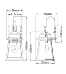 Kinkiety zewnętrzne - Elstead Lighting Mała latarnia naścienna Bainbridge - 1 źródło światła IP44 HK-BAINBRIDGE-S-OZ - product 5