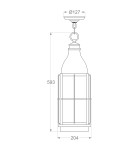 Lampy zewnętrzne wiszące - Elstead Lighting Duża latarnia wisząca Bingham - 3 źródła światła IP23 HK-BINGHAM8 - product 2