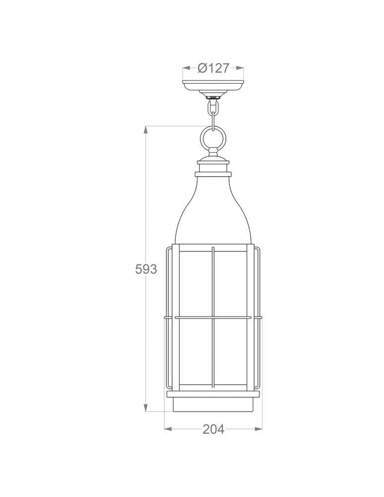 Lampy zewnętrzne wiszące - Elstead Lighting Duża latarnia wisząca Bingham - 3 źródła światła IP23 HK-BINGHAM8 - product kolory-swiatla.pl 2